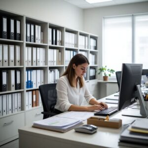 Специалист по архивному делу за работой: систематизация и хранение документов в соответствии с ФЗ-125 и ГОСТ Р 51141